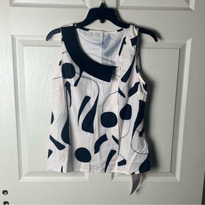 Abstract Black and White Women's Blouse